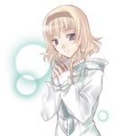  bangs blonde_hair blunt_bangs brown_eyes long_sleeves microspace natalia_luzu_kimlasca_lanvaldear own_hands_together princess simple_background tales_of_(series) tales_of_the_abyss upper_body white_background 