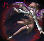  animal_ears bad_id bad_pixiv_id beamed_sixteenth_notes bonnet earrings eighth_note eighth_rest fingernails half_note hat jewelry long_fingernails music musical_note mystia_lorelei pink_hair quarter_note short_hair singing solo thighhighs touhou wasabi_karasi wings zettai_ryouiki 