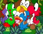  fearsome_5 paper_mario super_mario_bros. sushie thunderfap yoshi 