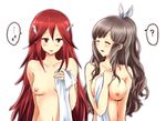  2girls breast_envy breasts cordelia eyes_closed fire_emblem fire_emblem:_kakusei fire_emblem_awakening long_hair multiple_girls nintendo red_hair sumia tiamo yuri 