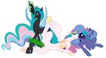  friendship_is_magic jabberwockychamber my_little_pony princess_celestia princess_luna queen_chrysalis 