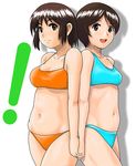  ayase_fuuka bob_cut brown_hair eyebrows hiwatari multiple_girls shiny shiny_skin short_hair shu-z smile thick_eyebrows yotsubato! 