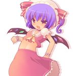  banned_artist cosplay flandre_scarlet flandre_scarlet_(cosplay) flat_chest midriff remilia_scarlet shiraki_ai solo touhou 