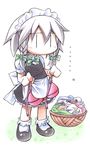  bad_id bad_pixiv_id bra chibi izayoi_sakuya laundry lingerie pyonta solo touhou underwear ushi |_| 