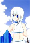  bad_id bad_pixiv_id beach blue_eyes chronicle_2nd rukia_(sound_horison) short_hair smile solo sound_horizon white_hair 