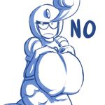  big_breasts breasts english_text female frown fupoo huge_breasts looking_at_viewer machine mechanical mega_man mega_man_(series) robot solo splash_woman text 