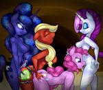  big_macintosh friendship_is_magic my_little_pony pinkie_pie princess_luna rarity rule_63 themessengerboy 