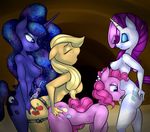  applejack friendship_is_magic my_little_pony pinkie_pie princess_luna rarity themessengerboy 