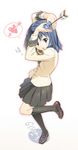  arrow blue_hair itoi_kaede noberuge om_(nk2007) school_uniform short_hair solo 