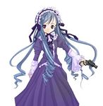  aria_(sister_princess) artist_request drill_hair gun handgun lowres revolver sister_princess solo weapon 