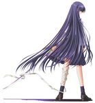  azuma_hazuki bandages black_hair carnelian highres long_hair purple_hair school_uniform solo sword very_long_hair weapon yami_to_boushi_to_hon_no_tabibito 