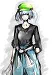  bad_id bad_pixiv_id hair_bobbles hair_ornament kawashiro_nitori sleeves_rolled_up solo touhou two_side_up un-known_(ninesix) wrench 