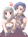  1girl assassin_(ragnarok_online) blush breasts cleavage couple heart hetero jewelry large_breasts pitomo ragnarok_online ring tears 