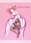  animal_ears back bad_id bad_pixiv_id bare_back bow character_name dress looking_back mystia_lorelei neme pink_eyes pink_hair ribbon short_hair solo thighhighs touhou wings zettai_ryouiki 