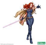  1girl 2013 cape full_body jpeg_artifacts long_hair mara_jade mara_jade_skywalker star_wars yamashita_shun&#039;ya yamashita_shun'ya 