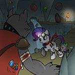  armor canine cave diamond_dog_(mlp) dog dragon equine eyewear female feral friendship_is_magic gem goggles horn horse knife male mammal map mine my_little_pony pony rarity_(mlp) rover_(mlp) scalie scarf spike_(mlp) underground unicorn 