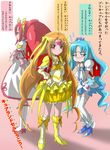  back-to-back backpack bag blue_eyes blue_hair blue_skirt blush boots bow brooch bubble_skirt choker circlet cure_ace cure_marine cure_muse_(yellow) dokidoki!_precure frills furigana futa-futa hair_bow hair_ornament hair_ribbon heart heartcatch_precure! highres hiragana jewelry knee_boots kurumi_erika lipstick long_hair madoka_aguri magical_girl makeup multiple_girls open_mouth orange_hair precure randoseru red_eyes red_hair ribbon shirabe_ako skirt smile suite_precure tears text_focus thighhighs translated white_legwear wrist_cuffs yellow_bow yellow_choker yellow_skirt 