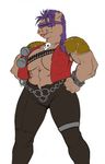  abs bandolier bebop biceps big_breasts boar breasts bullets chain chochi clothing crossgender eyewear female glasses grenades hair mammal muscles muscular_female navel necklace pants porcine purple_hair shell shoulder_pads skull snout solo teenage_mutant_ninja_turtles vest 