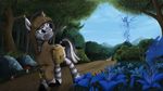  blue_eyes dragon equine female feral forest friendship_is_magic hoodie horse mammal my_little_pony original_character piercing poison_joke pony scalie spirit tree yakovlev-vad zebra 