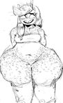  anthrofied applejack_(mlp) breasts chubby cleavage clothed clothing equine female freckles friendship_is_magic horse mammal my_little_pony pointblankfluffpistol pony pussy shemhamferosh sketch solo thick_thighs wide_hips 