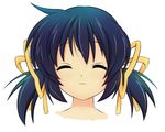  clannad closed_eyes face killys ribbon sunohara_mei twintails 