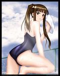  artist_request mahou_sensei_negima! one-piece_swimsuit ookouchi_akira school_swimsuit solo swimsuit 