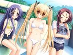  anger_vein angry bikini bikini_under_clothes blonde_hair blue_hair braid brown_eyes brown_hair closed_eyes dutch_angle ellen_guydir game_cg houami_fumiko long_hair multiple_girls no_pants no_shirt non-web_source norita one-piece_swimsuit purple_eyes school_swimsuit see-through shirt string_bikini swimsuit swimsuit_under_clothes twintails utsurigi_nanakoi_tenkiame wet wet_clothes wet_shirt wet_t-shirt yachikojima_hana 