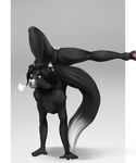  anthro butt cuntboy dan feline ghouliegrim hair handstand intersex mammal nude open_mouth plain_background pose pussy solo spread_legs spreading white_background yoga 