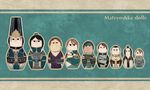  6+boys bags_under_eyes beard black_hair chenqunpero deng_ai facial_hair guo_huai hat headband jitome long_hair matryoshka_doll multicolored_hair multiple_boys mustache shin_sangoku_musou shin_sangoku_musou_7 sima_shi sima_yi sima_zhao smile smirk wang_yuanji white_hair xiahou_ba zhong_hui zhuge_dan 