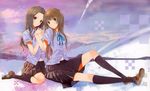  2girls brown_hair claris fuyuno_haruaki seifuku skirt tagme 