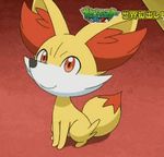  animated animated_gif fennekin fox lowres pokemon smile sneezing 