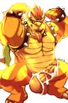  3_toes anthro balls barefoot big big_balls big_feet big_muscles big_penis bowser claws cum cum_on_balls cum_on_leg cum_on_penis cursedmarked dragon erection flexing hair happy horn humanoid_penis hybrid koopa lizard male mario_bros muscles nintendo nude open_mouth orgasm pecs penis pink_penis pink_skin plain_background raised_arm red_hair reptile scalie shadow sharp_teeth shell shiny short_hair smile solo spikes teeth tongue tongue_out turtle uncut video_games wristband 