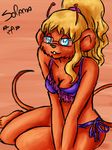  bikini blonde_hair blue_eyes bra breasts clothing eyewear female glasses hair invalid_color invalid_tag long_hair mammal mayapatch mice mouse original_charater panties ribbons rodent shy solana swimsuit tight_clothing underwear 