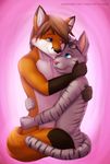  canine cat couple cuddling duo eyewear feline fox gay hug invalid_color invalid_tag love male mammal portrait spoonyfox sunglasses zeta-haru 