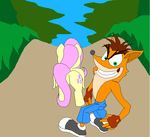  animated blood bone brown_fur canine clothing crash_bandicoot crash_bandicoot_(series) cutie_mark dialog english_text equine female feral fluttershy_(mlp) friendship_is_magic fur green_eyes group horse male mammal my_little_pony pegasus pony text tyrranux video_games wings yellow_fur 