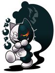  cat crossover danganronpa doraemon doraemon_(character) fangs fusion kumano_sakunosuke monodora monokuma no_humans ooyama_nobuyo seiyuu_connection shadow whiskers white_background 