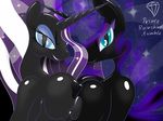  anthrofied big_breasts breast_squish breasts equine female friendship_is_magic horn looking_at_viewer mammal my_little_pony nightmare_moon_(mlp) nightmare_rarity nightmare_rarity_(mlp) nipples taharon unicorn winged_unicorn wings 