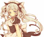  animal_ears bad_id bad_pixiv_id blush breasts cat_ears long_hair looking_at_viewer mabinogi maid masirosu medium_breasts nao_(mabinogi) simple_background solo white_background 