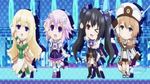  4girls animated animated_gif anime blanc chibi choujigen_game_neptune dancing lowres multiple_girls neptune_(choujigen_game_neptune) neptune_(series) noire vert 