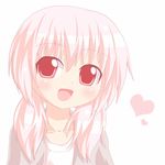 heart kagerou_(kers) long_hair low_twintails open_mouth pink_eyes pink_hair smile solo twintails upper_body yoshikawa_tomoko yuru_yuri 