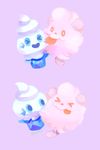  &gt;_&lt; bad_id bad_pixiv_id biting closed_eyes gen_5_pokemon gen_6_pokemon goruti licking no_humans pokemon pokemon_(creature) swirlix tongue tongue_out vanillite 