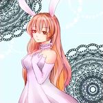  animal_ears blue_background bunny_ears choker dress elbow_gloves full_moon_wo_sagashite gloves meroko_yui pink_hair solo strapless strapless_dress transparent_background white_dress white_gloves xxx-auaua 