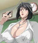  baku_chichi_bomb bakunyuu bakunyuu_bomb black_hair breasts brown_eyes huge_breasts lowres nipples teacher wakatsuki_risa 