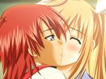  1boy 1girl game_cg kiss sakurazuka_kaoru takada_ayano yin-yang_x-change_alternative 