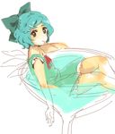  cirno cup drinking_straw hair_ornament hairclip in_container in_cup meeko minigirl sketch solo touhou 