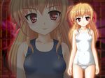  blonde_hair fortune_arterial red_eyes school_swimsuit sendo_erika swimsuit 