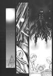  2girls arm_hair beard blush_stickers bowl closed_eyes comic eating ex-rumia eyes facial_hair gensoukoumuten greyscale highres house monochrome multiple_girls mustache page_number rumia salad short_hair silent_comic slit_pupils touhou 