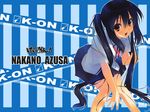  blue k-on! long_hair nakano_azusa seifuku twintails 