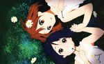  2girls flowers hirasawa_yui k-on! nakano_azusa 