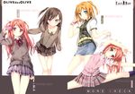  5_nenme_no_houkago blue_eyes camera kantoku kurumi_(kantoku) long_hair miyaguchi_kei panties pink_eyes redhead scan seifuku shizuku_(kantoku) skirt underwear 